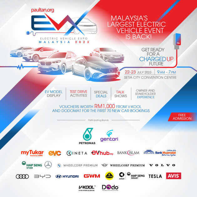 EVx 2023 – <em>paultan.org</em> Electric Vehicle Expo Malaysia returns, this July 22-23 at Setia City Convention Centre