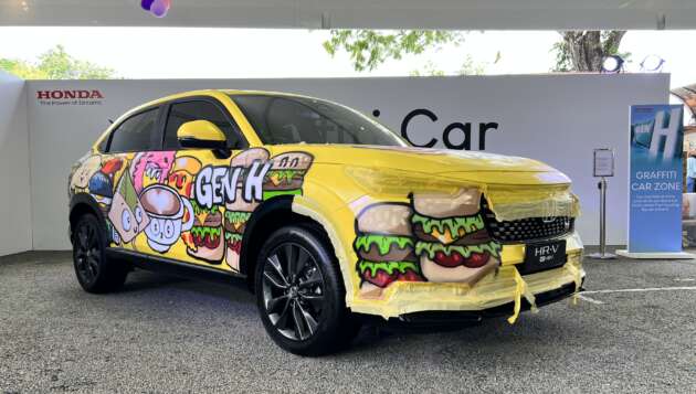 Honda HR-V graffiti car – collaborate with artist Drewfunk, experience at Honda Gen H roadshow Bukit Jalil