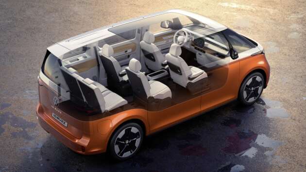 Volkswagen ID.  Buzz LWB presents – a longer 3-row electric MPV version of VW with 6 or 7 seats