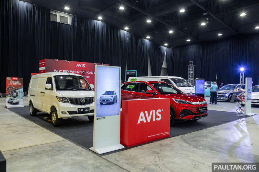EVx 2023: Avis offering short-term EV rentals – BYD Atto 3 fr RM198/day; CAF CE1 EV panel van on display 1645378