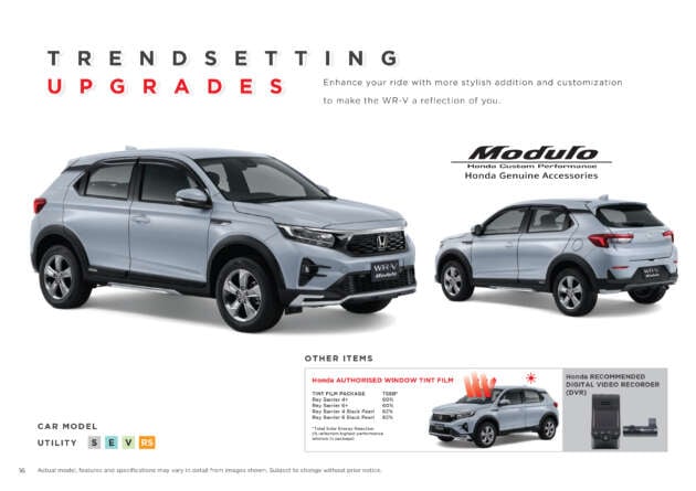 2023 Honda WR-V – Modulo kit, accessories packages