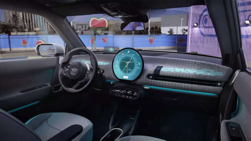 2024 MINI Cooper Electric EV interior shown – inspired by the classic Mini; more details coming on July 27 1643421