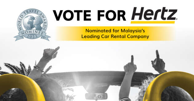 Voted Hertz Malaysia as Malaysia's leading car rental company in 2023 by World Travel Awards