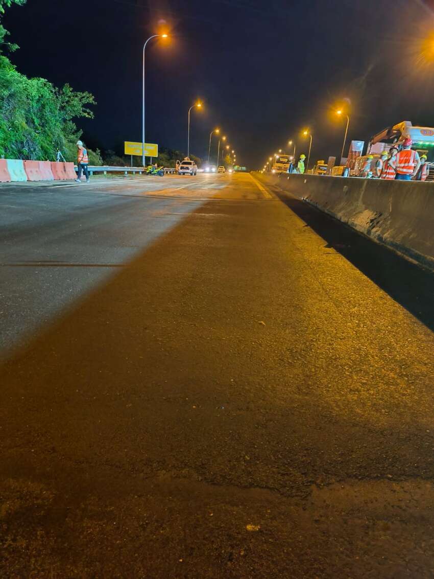Karak Highway sinkhole patched – lanes to Kuantan opened last night, westbound to open this morning 1646922