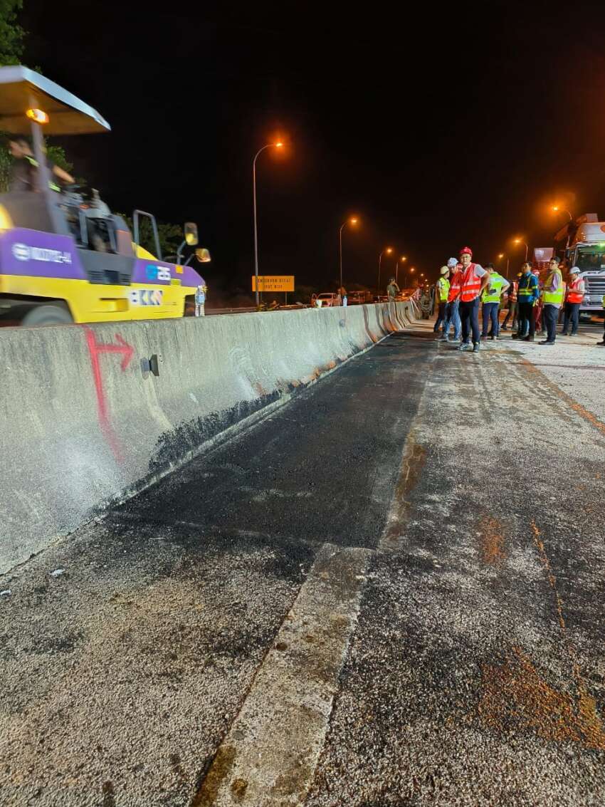 Karak Highway sinkhole patched – lanes to Kuantan opened last night, westbound to open this morning 1646923