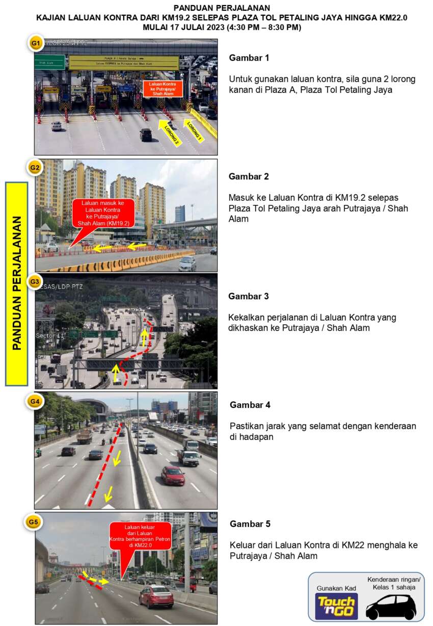 LDP contraflow from Sunway toll to Puchong starts today – weekdays 4.30 to 8.30pm, use rightmost lanes 1641700