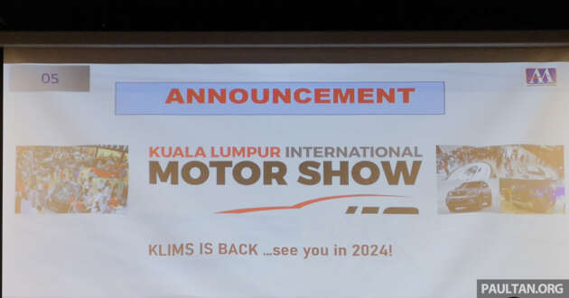 MAA sahkan Kuala Lumpur International Motor Show (KLIMS) akan kembali dianjurkan tahun hadapan