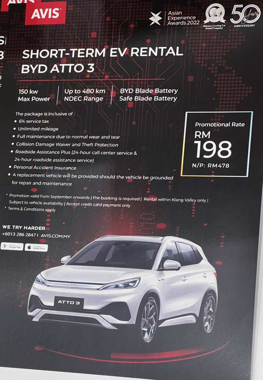 Not sure if an EV suits your lifestyle? Rent a BYD Atto 3 from just RM198 per day for an “extended test drive” 1645288