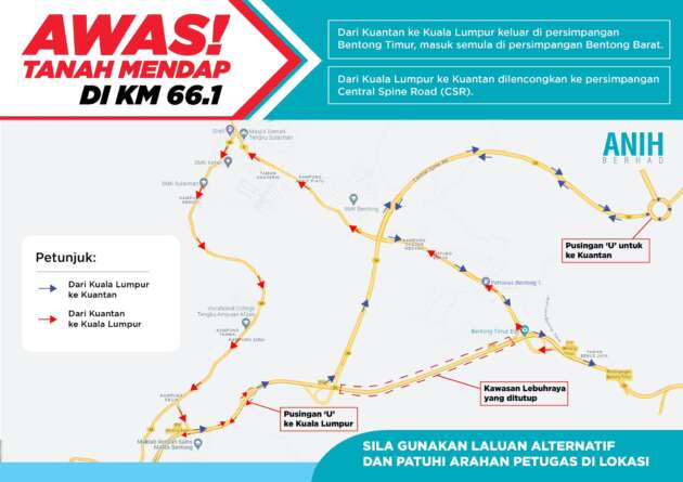 Lebuhraya KL-Karak dijangka dibuka 7 malam ini – runtuhan terowong 2 ECRL jadi punca tanah mendap