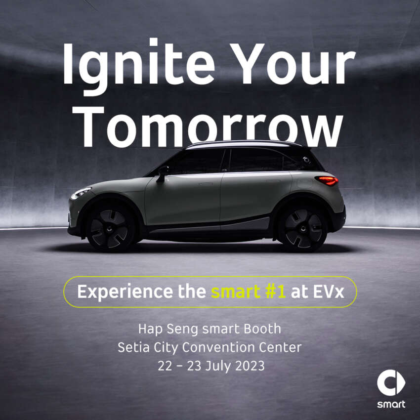 smart #1 EV set to make its first official appearance in Malaysia at EVx 2023 this coming July 22-23, SCCC 1640578