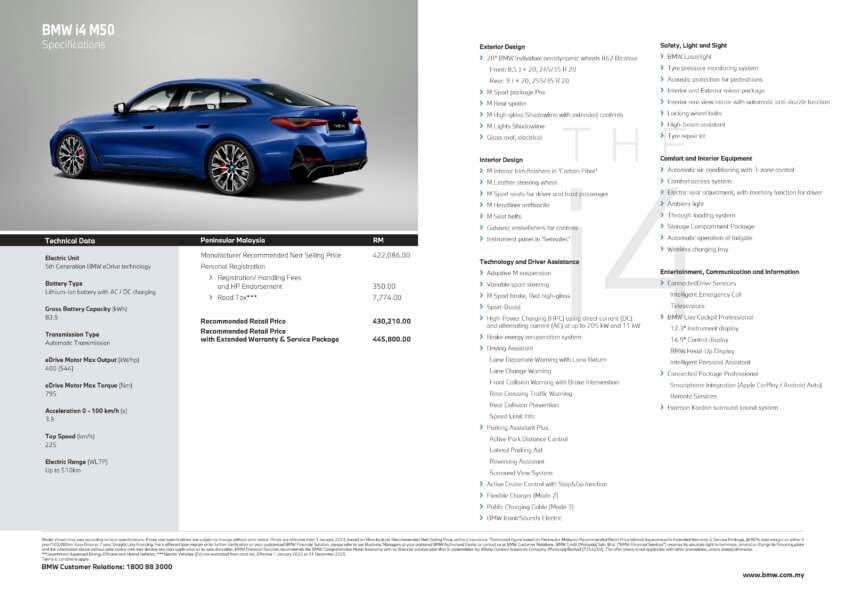 2023 BMW i4 eDrive35 now in Malaysia – 483 km EV range; 286 PS; fr RM258k; RM126k less than eDrive40 1649796