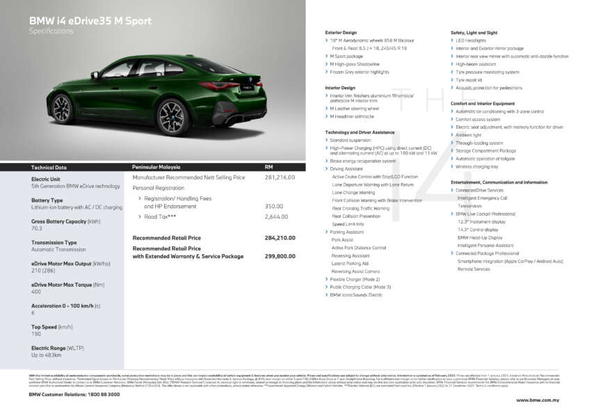 BMW i4 eDrive35 kini di Malaysia – EV dengan harga bermula RM284k, kuasa 286 PS, jarak gerak 483 km 1649861