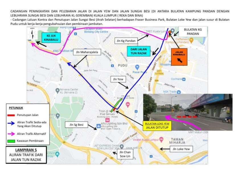 Bulatan Loke Yew and surrounding roads will be closed to all traffic for one-year from Aug 5 – DBKL 1649841