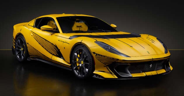 Ferrari 812 Competizione Tailor Made dengan konsep conteng luar dan dalam akan dibuka untuk lelongan