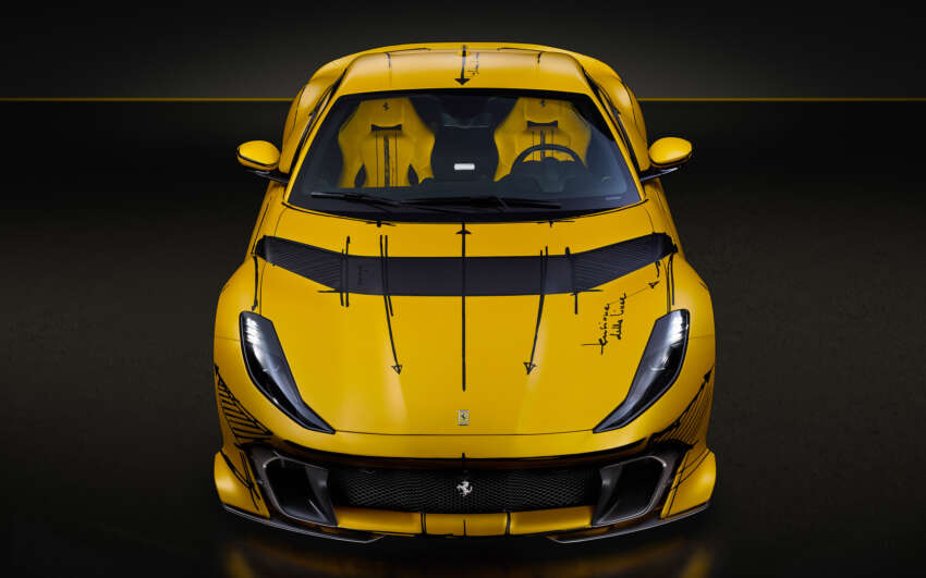 Ferrari 812 Competizione Tailor Made dengan konsep conteng luar dan dalam akan dibuka untuk lelongan 1657926