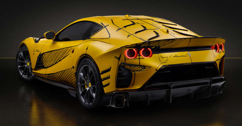Ferrari 812 Competizione Tailor Made dengan konsep conteng luar dan dalam akan dibuka untuk lelongan 1657924