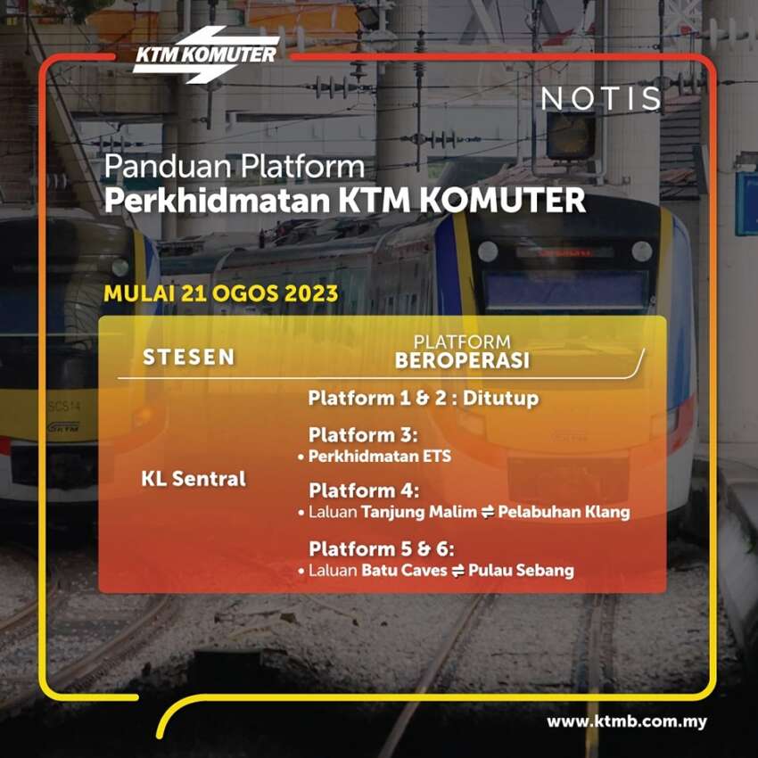 New platforms for KTM Komuter, ETS at KL Sentral 1655397