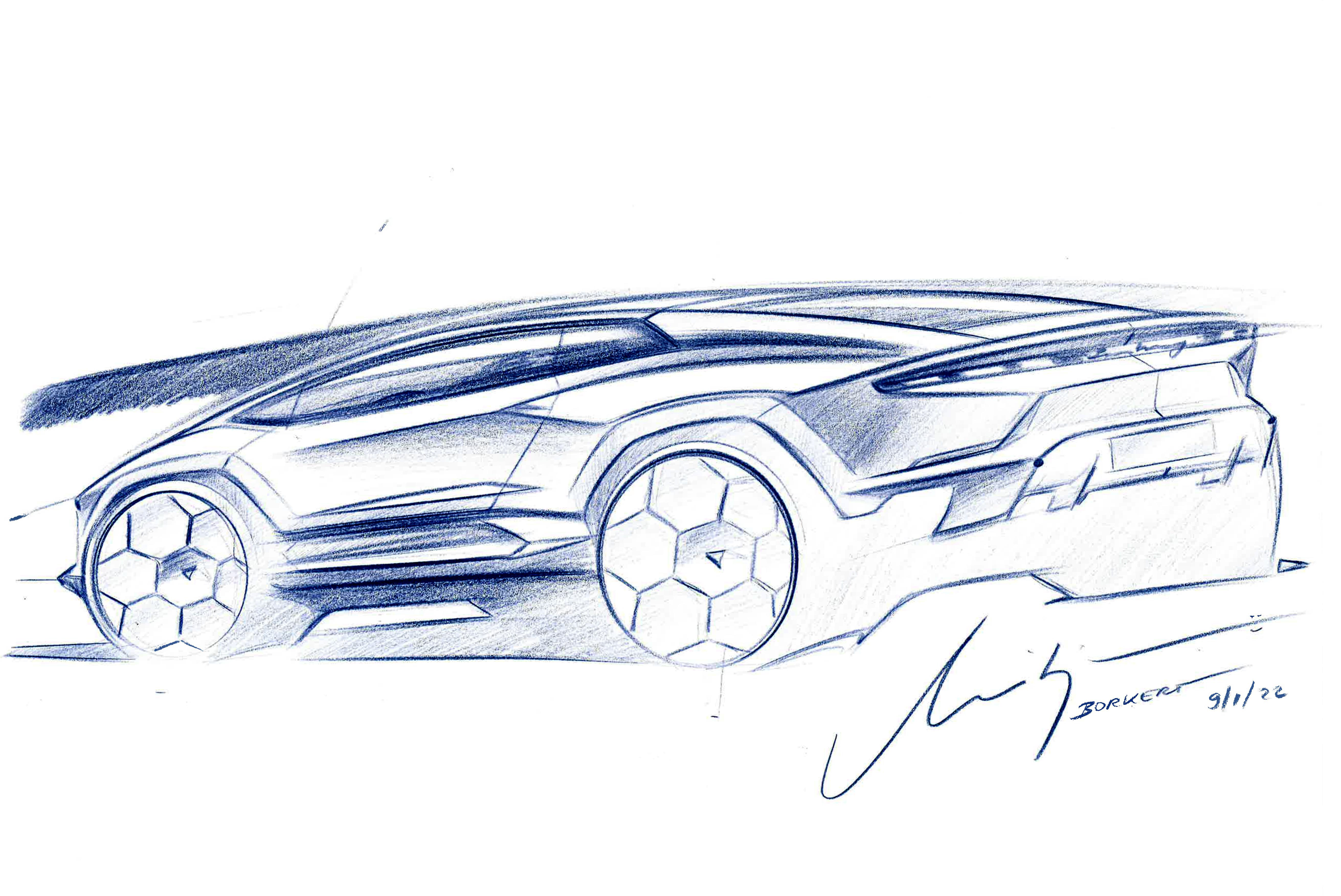 Sprot Car Lamborghini Aventador Sketch. 3D Illustration. Stock Illustration  - Illustration of speed, etching: 112090305