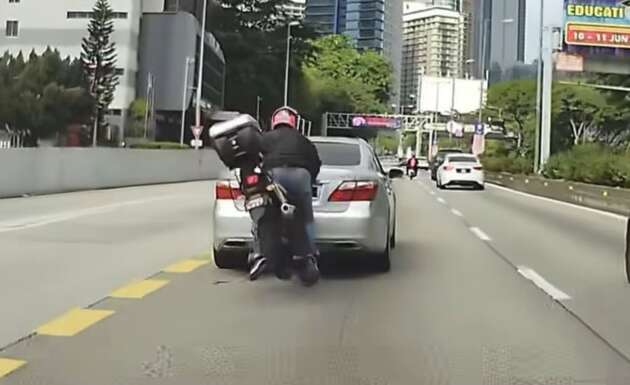 Pemandu brek mengejut hingga penunggang motosikal terjatuh dipenjara dua hari, denda RM6,000