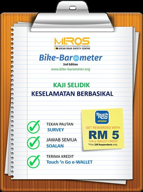 MIROS wants opinions on bicycle safety in Malaysia