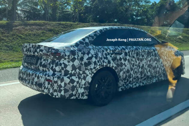 Proton S50 spied again testing on Malaysian roads – SS11 B-segment sedan test unit with added bodykit