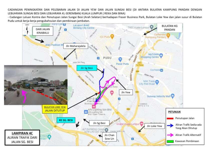 Jalan Sungai Besi, Bulatan Loke Yew dan Bulatan Pudu ditutup setahun mulai 5 Ogos ini – DBKL 1649816