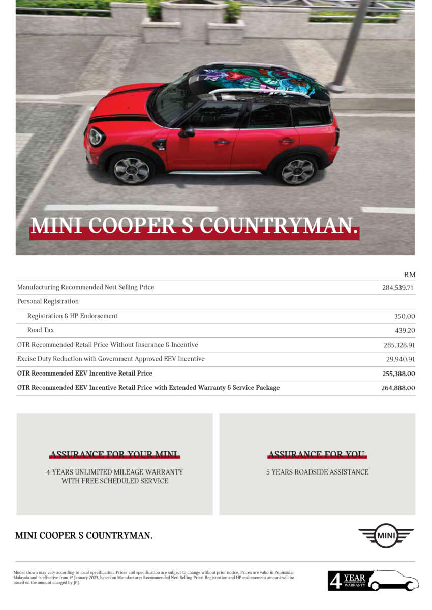2023 MINI Countryman Roof Art Edition launched in Malaysia – artwork by Jared Lim; priced from RM255k 1671226