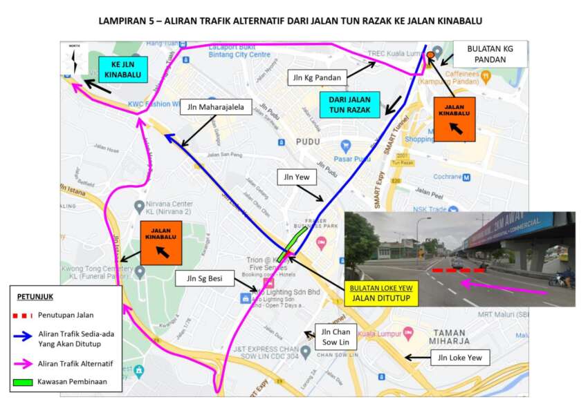 Bulatan Loke Yew and surrounding roads will be closed to all traffic for one year from Sept 30 – DBKL 1666076