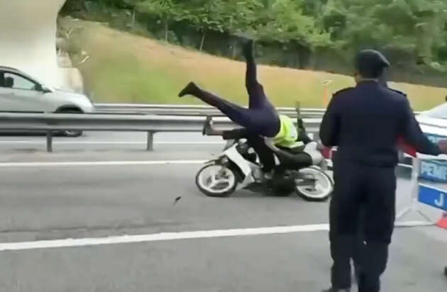 Penunggang motosikal didenda RM5,000 oleh Mahkamah Majistret PD kerana rempuh anggota JPJ