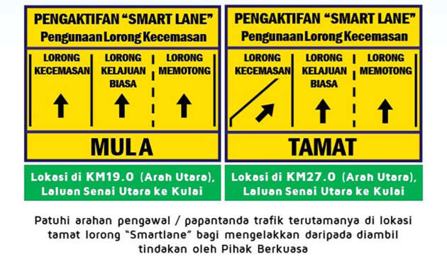PLUS activates Smartlane from Senai Utara to Kulai till Sept 2 – emergency lane can be used in 8km stretch
