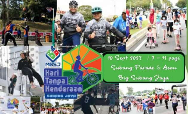 Hari Tanpa Kenderaan Subang Jaya Ahad ini, 10 Sept