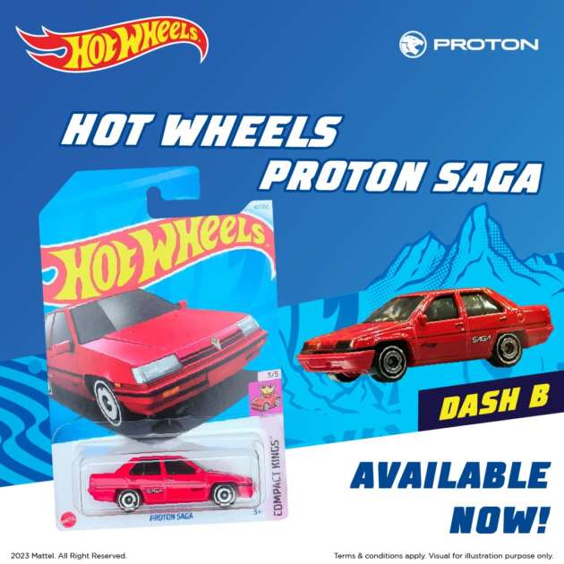 Hot Wheels Malaysia umum Proton Saga sudah dijual kedai; harga cecah RM250 di platform atas talian!