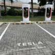 Tesla Supercharger in Sunway Pyramid – four units