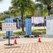 Tesla Supercharger set up at Freeport A’Famosa Outlet in Melaka – four V3 250 kW units; Tesla charging only