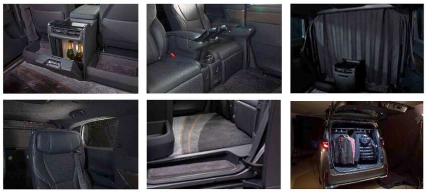 Toyota Vellfire Spacious Lounge concept – luxurious four-seat MPV with privacy curtains, rear coat hanger 1681023