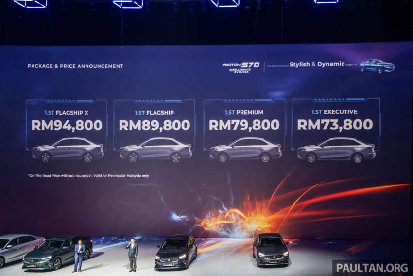 Proton S70 2024 dilancar di Malaysia — empat varian; 1.5T 7DCT; bersaing harga Vios/City, RM74k-RM95k 1701133