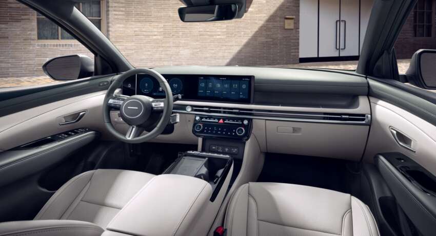 2024 Hyundai Tucson facelift – fewer but bigger hidden LED DRLs, new Ioniq EV-style cockpit with gear stalk 1698481