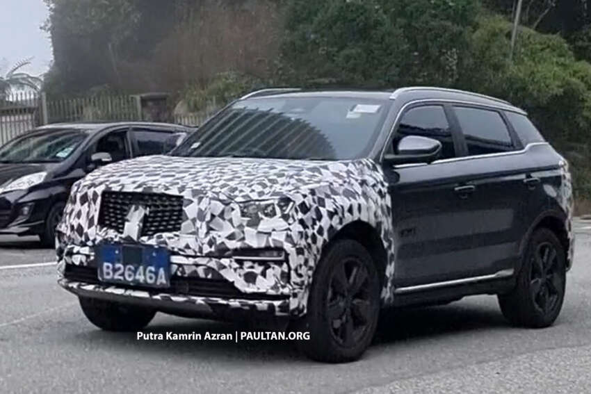 2024 Proton X70 facelift spied again – new grille with chrome pins, slimmer headlamps; launching soon? 1696022