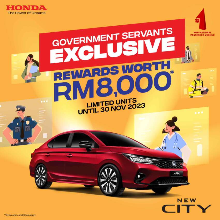 Honda City ‘government servants exclusive’ promo – RM8k worth of discounts, freebies; now till Nov 30 1697395