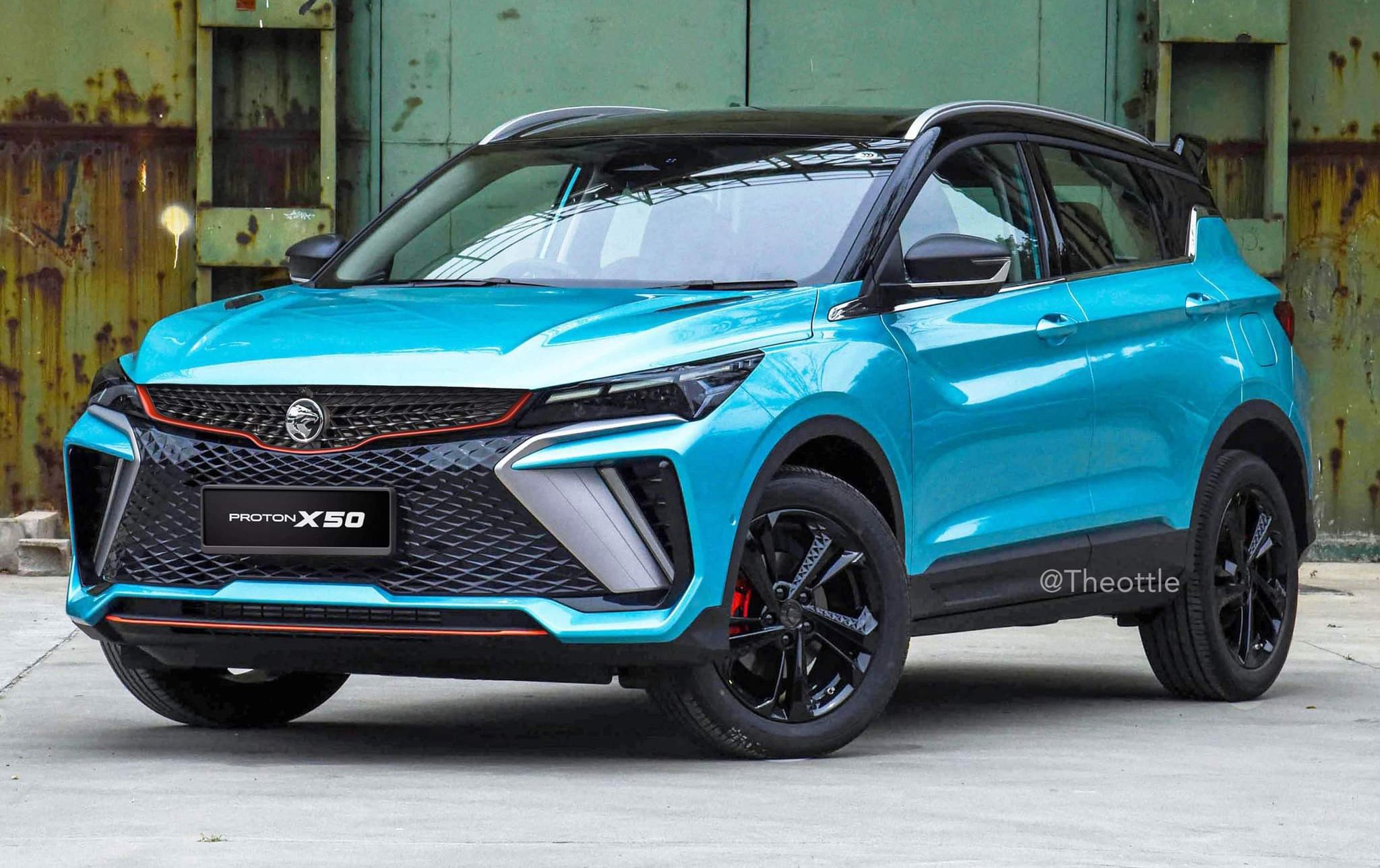 Proton X50 facelift 2024 - bayangan digital oleh Theophilus Chin  berdasarkan Geely Binyue Cool - paultan.org