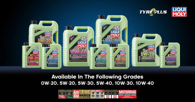Protect your engine with LIQUI MOLY New Generation Molygen engine oils – available at Tyreplus Malaysia