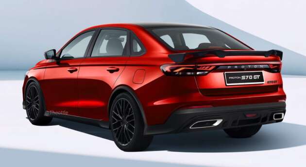 Proton S70 GT, performance version rendered by Theo