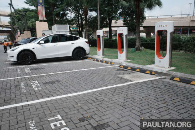 Tesla Supercharger Sunway Pyramid — RM1.25 per kWh, RM4 seminit ‘idle fee’, RM5 sejam parkir