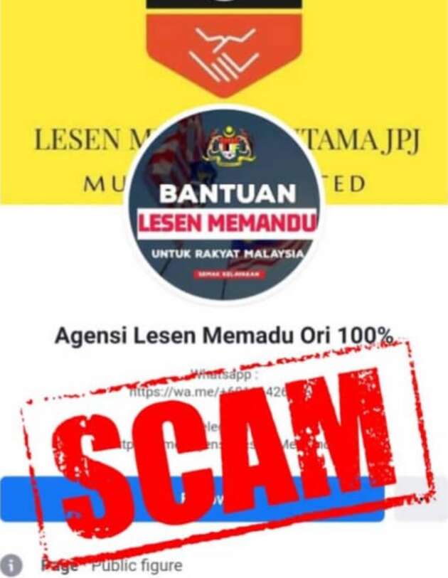 JPJ nasihati orang ramai jangan terperdaya dengan scammer tawarkan lesen memandu secara tidak sah