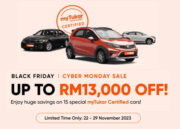 myTukar’s Black Friday Cyber Monday Sale – 15 special myTukar Certified cars up to RM13,000 off!
