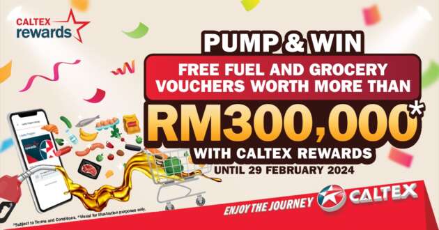 Caltex Rewards Fuel & Win – stand the chance to win RM2,500 of fuel, RM1,000 worth of grocery vouchers