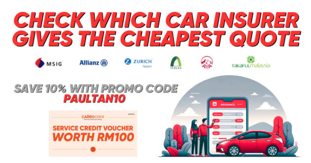 Free Carro Care RM100 service voucher and 10% off your premium when you renew your insurance with us