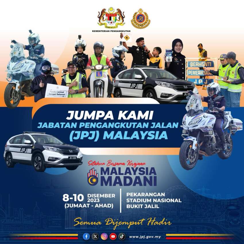 JPJ @ Setahun Bersama Kerajaan Madani event, Dec 8-10 – MyLesen, mobile counter, free helmet exchange 1703980