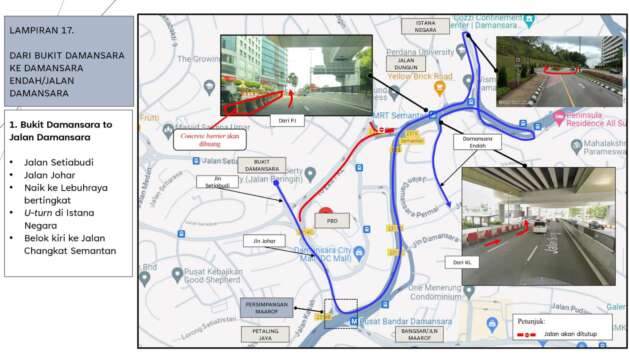 Jalan Semantan PJ to KL fully closed from tomorrow till Jan 22