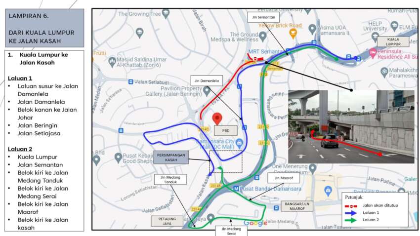 Jalan Semantan PJ to KL fully closed from tomorrow till Jan 22 – all 18 alternative route permutations here 1709043